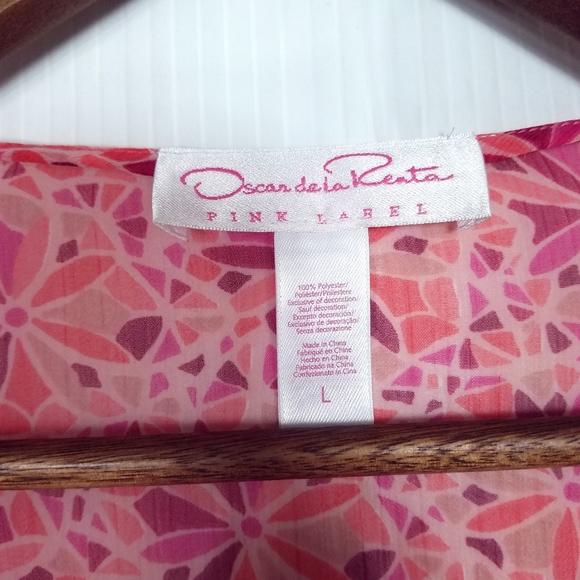 Oscar de la Renta Pink Label Chiffon Robe - Picture 5 of 6